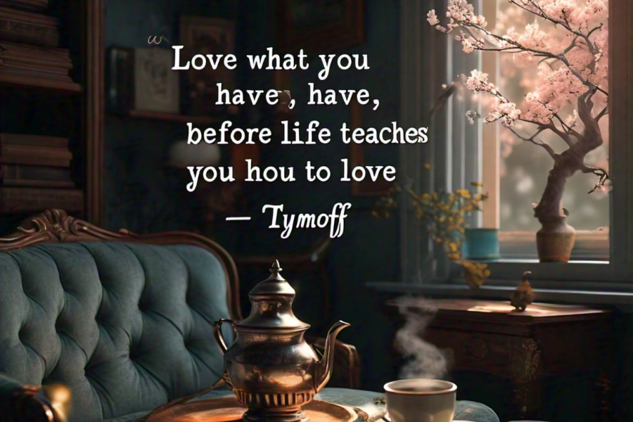 love what you have, before life teaches you to lov - tymoff